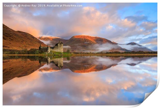 Kilchurn Castle reflections Print by Andrew Ray
