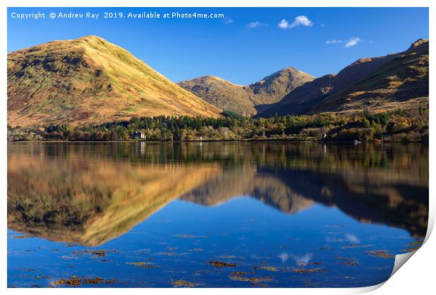 Loch Fyne reflections Print by Andrew Ray