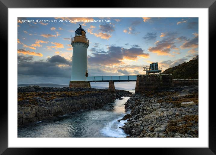 Moring at Rubha nan Gall Lighthouse Framed Mounted Print by Andrew Ray