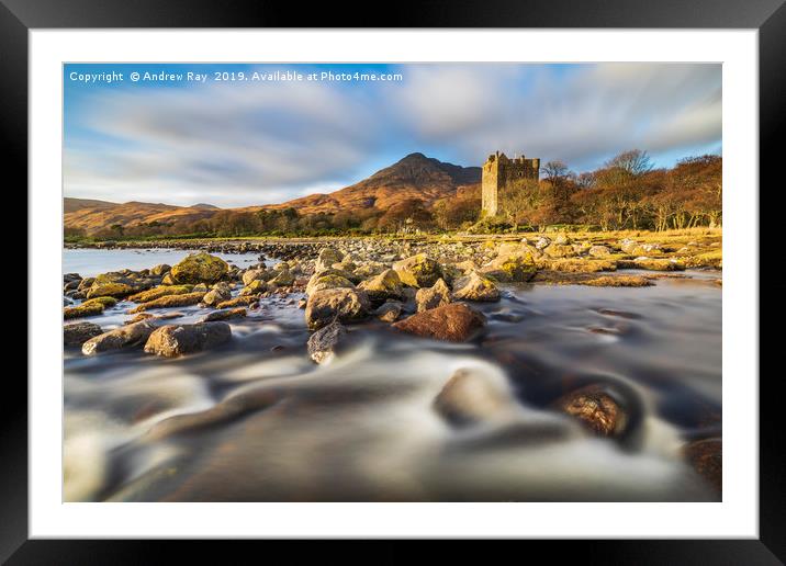 Moy Castle (Loch Buie) Framed Mounted Print by Andrew Ray