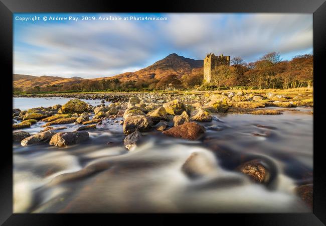 Moy Castle (Loch Buie) Framed Print by Andrew Ray