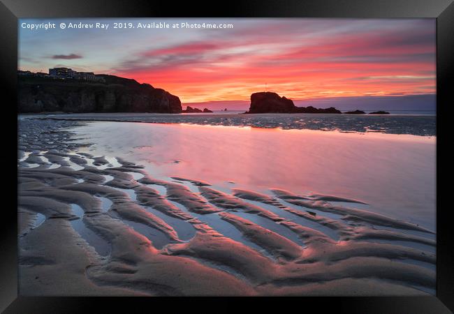Towards sunset (Perranporth Framed Print by Andrew Ray