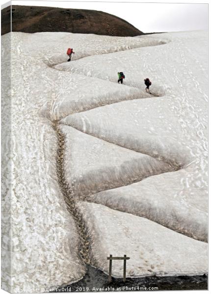 Shortcut through the ice Canvas Print by Lensw0rld 