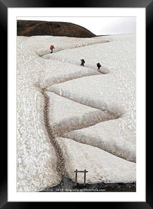Shortcut through the ice Framed Mounted Print by Lensw0rld 