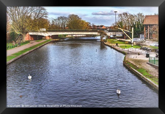 The River Kennet at Newbury Framed Print by Ian Lewis