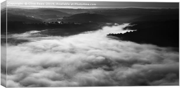 Low Cloud over Raglan Canvas Print by Clive Rees