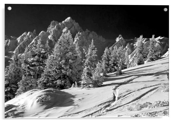 Courchevel 1850 3 Valleys French Alps France Acrylic by Andy Evans Photos