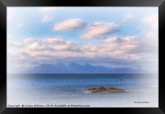 Isle Of Rum, Scotland Framed Print by Linsey Williams