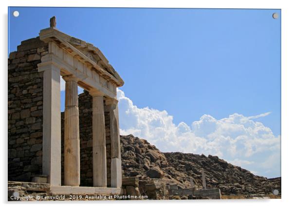 Ancient Greek ruins on Delos, Greece Acrylic by Lensw0rld 