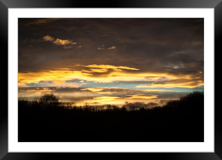 The Sky on Fire Framed Mounted Print by David Wilson