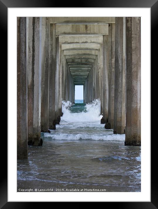Pier of Black's Beach, San Diego Framed Mounted Print by Lensw0rld 