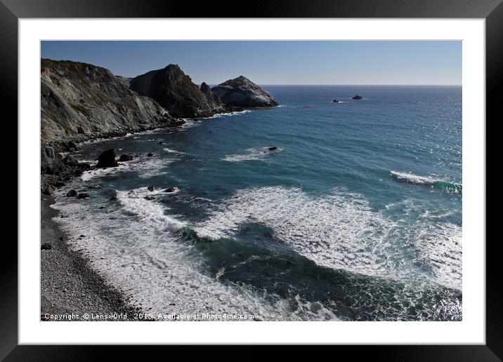 Coastal view - Big Sur, California Framed Mounted Print by Lensw0rld 