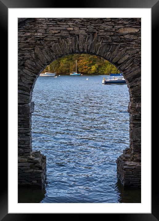 lake through a arch   Framed Mounted Print by chris smith