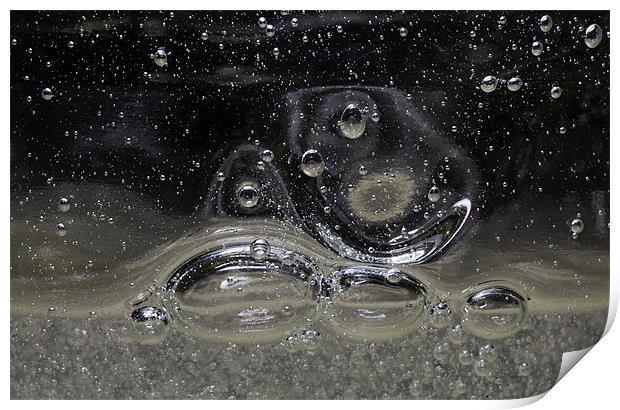 Liquid Bubbles Macro Print by Mike Gorton