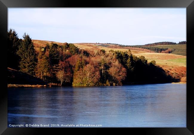 Frozen Loch Framed Print by Debbie Johnstone Bran