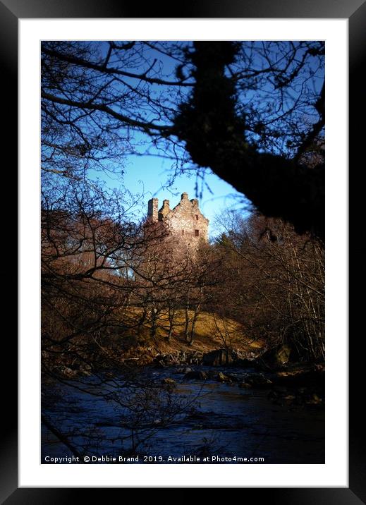 Invermark Castle Framed Mounted Print by Debbie Johnstone Bran