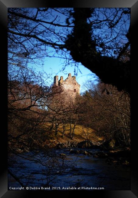 Invermark Castle Framed Print by Debbie Johnstone Bran