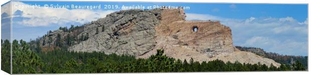 Crazy Horse monument 1, panoramic 4:1 Canvas Print by Sylvain Beauregard