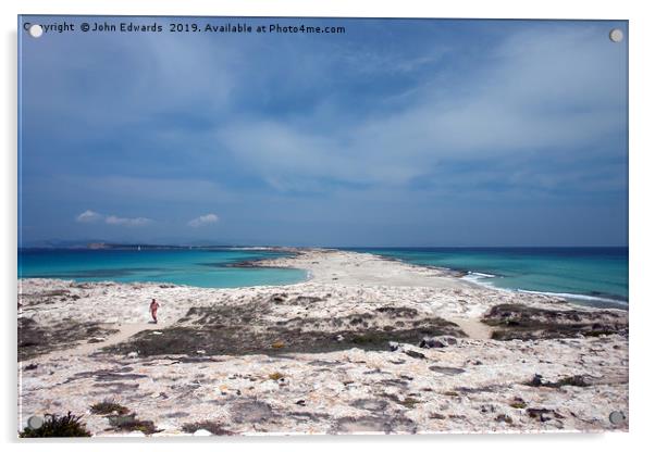 Peninsula, Formentera  Acrylic by John Edwards