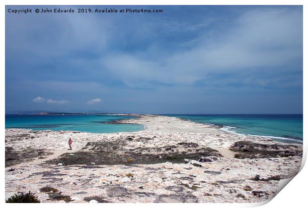 Peninsula, Formentera  Print by John Edwards