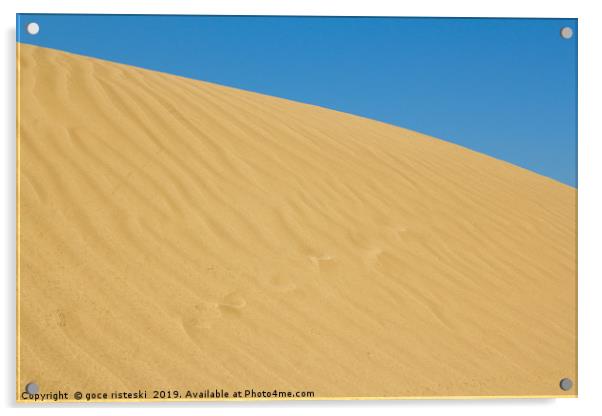 gold sand dune Acrylic by goce risteski