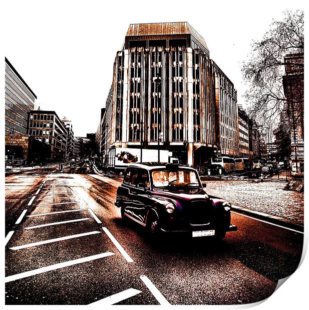 Taxi Print by Chris Manfield