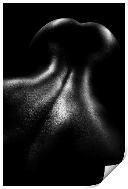 Female nude oil 4 Print by Johan Swanepoel
