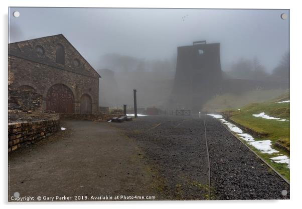 Blaenavon Ironworks, in the South Wales Valleys. Acrylic by Gary Parker