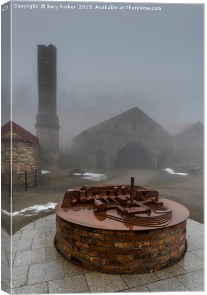 A scale model of old Welsh, Ironworks. Ebbw vale Canvas Print by Gary Parker
