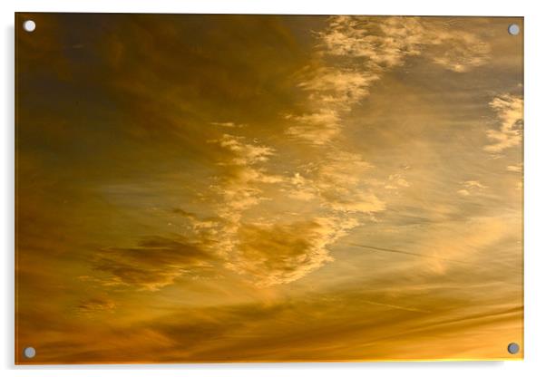 Gold In The Sky Acrylic by Irina Walker