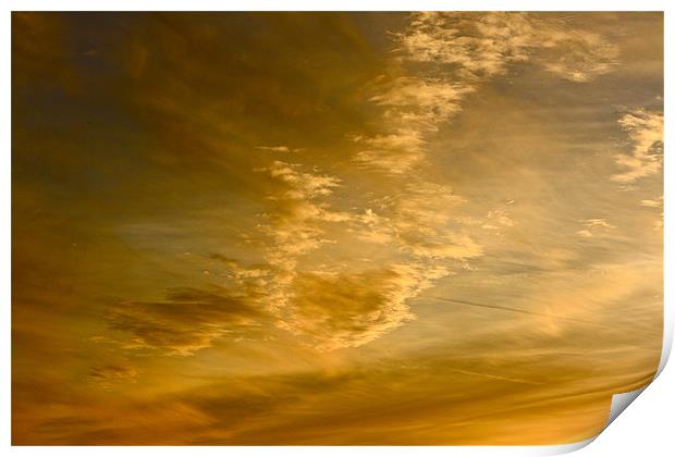 Gold In The Sky Print by Irina Walker