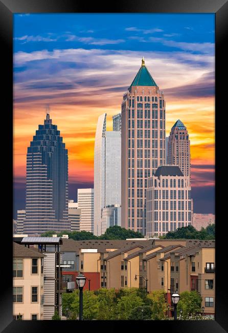 Atlanta at Sunrise Framed Print by Darryl Brooks