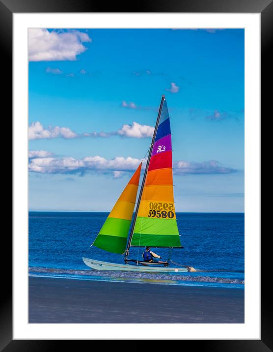 Beaching the Dinghy Framed Mounted Print by Darryl Brooks