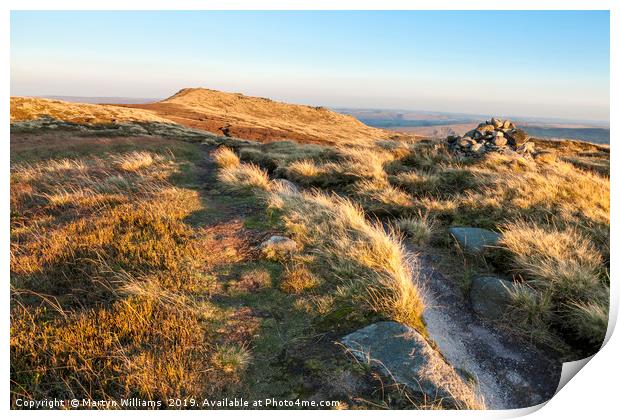Kinder Scout In Autumn Print by Martyn Williams