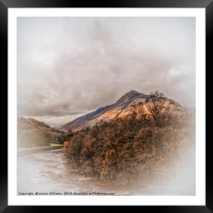 Beinn na Caillich, Scotland Framed Mounted Print by Linsey Williams