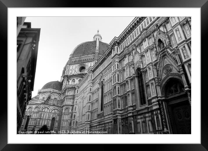 duomo florence Framed Mounted Print by paul ratcliffe