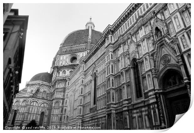 duomo florence Print by paul ratcliffe