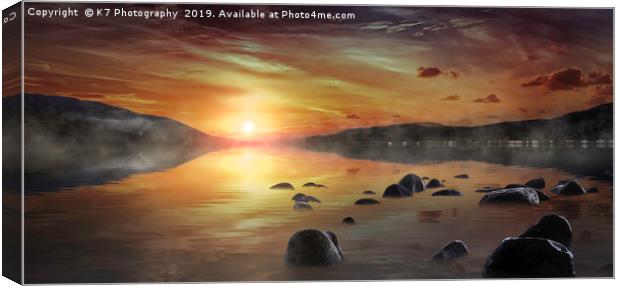 Coniston - Speed Kings' Dawn. Canvas Print by K7 Photography