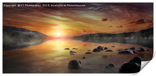 Coniston - Speed Kings' Dawn. Print by K7 Photography