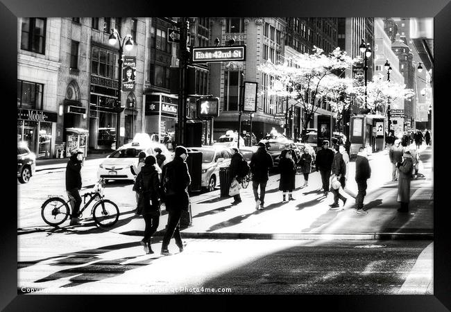 Street Scene New York Framed Print by David Pyatt
