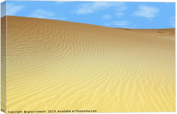 sand dune desert Canvas Print by goce risteski