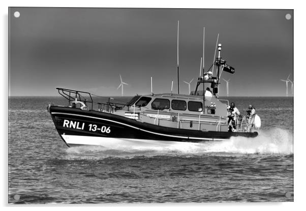 Hoylake Lifeboat High speed pass_Mono Acrylic by Rob Lester
