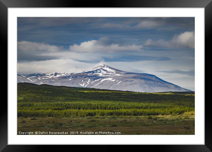 Icelandic landscape in Tingvallir Framed Mounted Print by Dalius Baranauskas
