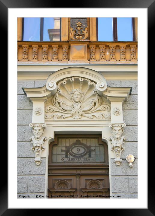 Art Nouveau Architecture   Framed Mounted Print by Carole-Anne Fooks