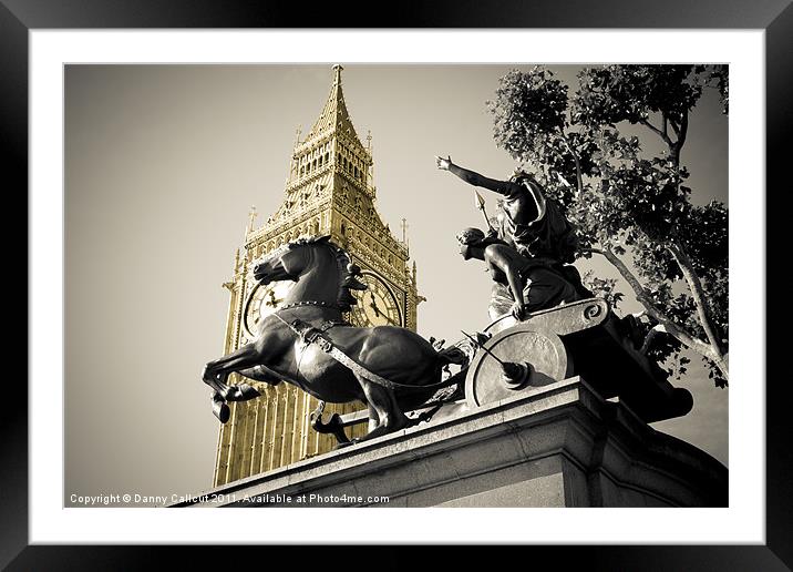 Boudica's Chariot and Big Ben Framed Mounted Print by Danny Callcut