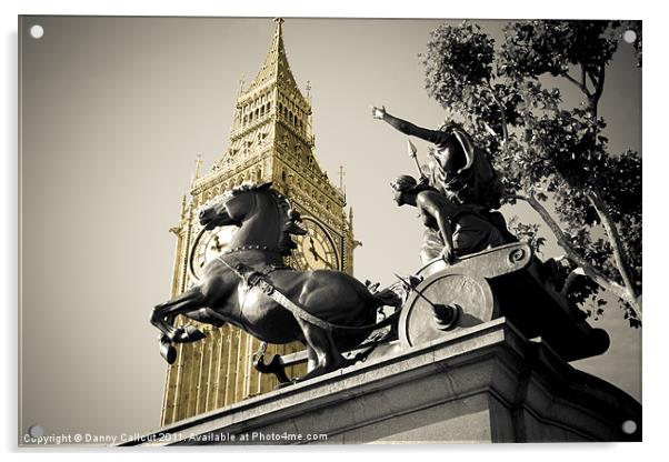 Boudica's Chariot and Big Ben Acrylic by Danny Callcut