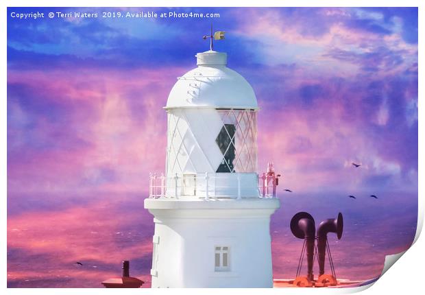 The Lighthouse Print by Terri Waters