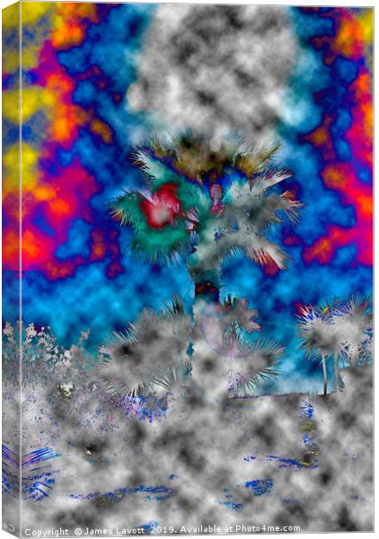 Abstract Hot Palm Canvas Print by James Lavott