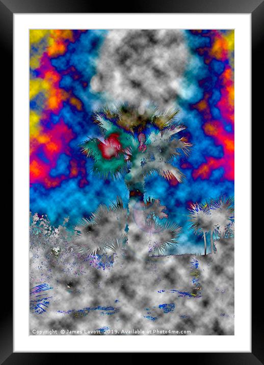 Abstract Hot Palm Framed Mounted Print by James Lavott