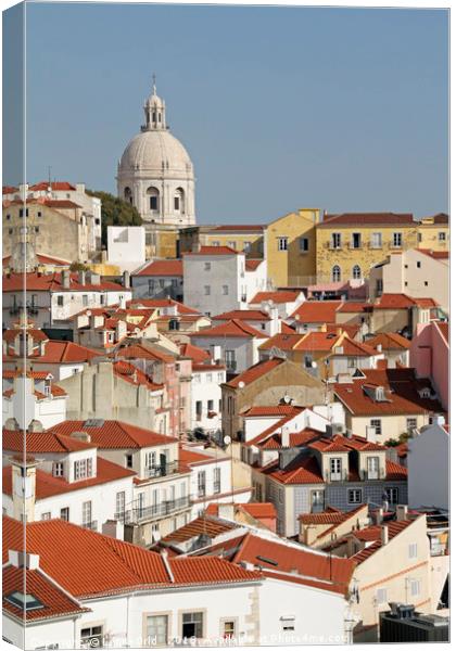 View over the old town of Lisbon Canvas Print by Lensw0rld 